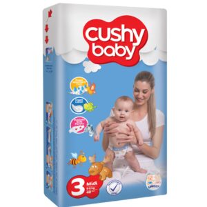 Cushy Baby Midi, 4-9 kg, size 3, 70Pcs Cushy Baby Midi, 4-9 kg, size 3, 70Pcs