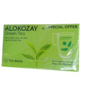Alokozay Green Tea +Mug Free, 100bag