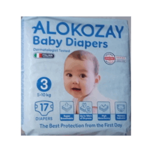 Alokozay Baby Diapers Size 3 5-10kg, 17 diapers