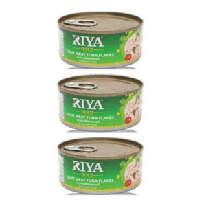 Riya Gold Light Meat Tuna Flakes in Sunflower Oil, 3x185g