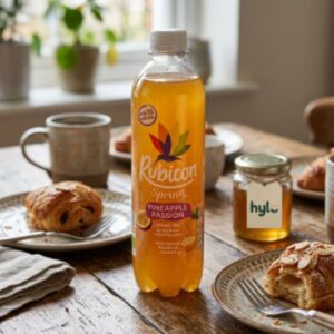 Rubicon Spring Pineapple Passion Sparkling Spring Water with Fruit Juice, 500ml