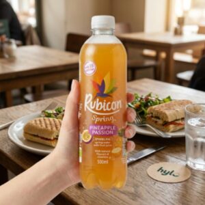 Rubicon Spring Pineapple Passion Sparkling Spring Water with Fruit Juice, 500ml