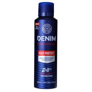Denim Performance No Alcohol Long Lasting Max Protect Spray For Men, 225ml