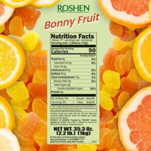 Roshen Bony Fruit Mix Citrus Gummy Candy, 200g