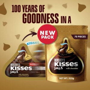 Hershey’s Kisses Milk Chocolate, 2×100g