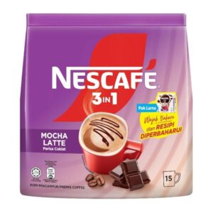 Nescafe 3 in 1 Mocha Latte, 15 Sachets x 25g