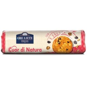 Ore Liete Cuor di Natura Biscotti ai Cereali e Frutta, 250g