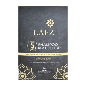 Lafz Shampoo Hair Colour Natural Black, 12x15ml