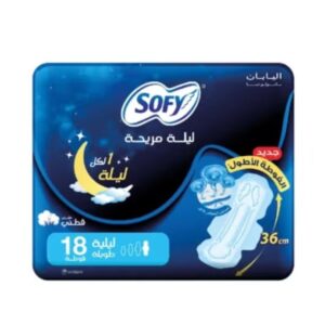 Sofy Night Comfort Sanitary Pads, 18 pads 36cm