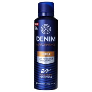 Denim Performance No Alcohol Long Lasting Mocha Spray For Men, 225ml