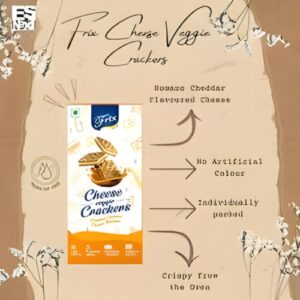 Frix Cheese Veggie Crackers Romano Cheddar Flavour, 160g