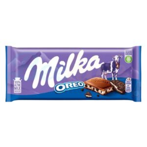 Milka Oreo Alpine Milk Chocolate Bar, 90g
