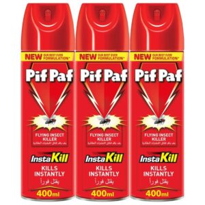 Pif Paf Mosquito & Flying Insect Killer, 3 x 400ml