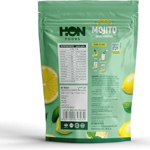 HON FOODS Instant Pre Mix Mojito Naturally Flavored Drink Powder - Lemon & Mint, (Pack of 12 Sachet)