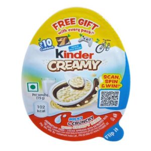 Kinder Creamy Milky & Crunchy Snack, 19g