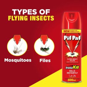 Pif Paf Mosquito & Flying Insect Killer, 3 x 400ml