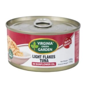 Virginia Green Garden Light Flakes Tuna in Sunflower Oil, 185g
