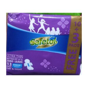 Safetol Ultra Thin Zero Leaks, 13Pads