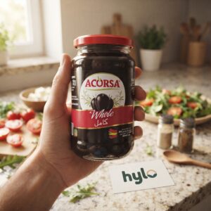 Acorsa Whole Black Olives, 350g