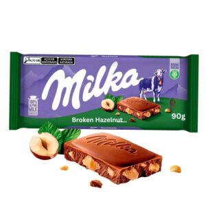 Milka Alpine Milk Chocolate with Alune Hazelnuts, 90g