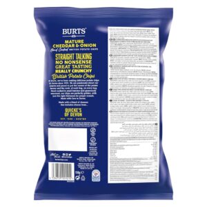 Burts Hand Cooked Potato Chips, Mature Cheddar Flavor, 150g