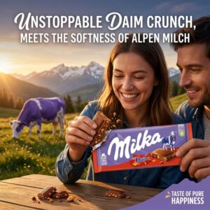 Milka Daim Milk Chocolate Bar, 100g