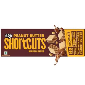 BRB Shortcuts Peanut Butter Wafer Bites - Chocolate Flavour, 100g
