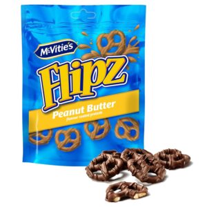 Flipz Peanut Butter Flavour Coated Pretzel Snacks, 90g