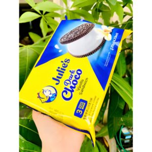 Julie's Dark Choco Vanilla Sandwich Biscuits, 120g