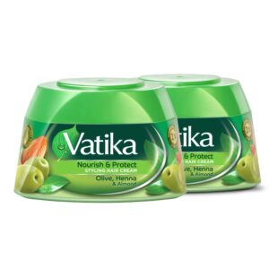 Vatika Nourish & Protect Styling Hair Cream Twin Pack, 2x140ml