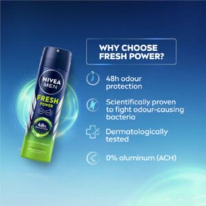 NIVEA Men Fresh Power Deodorant Spray, 150ml