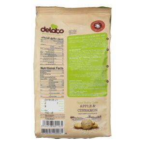 Delato Delicious Oat Cookies with Apple & Cinnamon Flavor, 100g