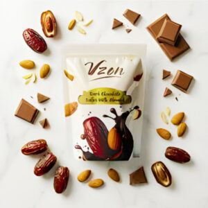 Vzon Milk Chocolate Dates with Almond, 300g