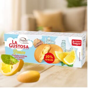 La Gustosa Lemon Crunchy Cookies with Lemon Cream, 150g