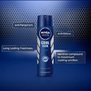 NIVEA Men Cool Kick Deodorant Spray, 150ml