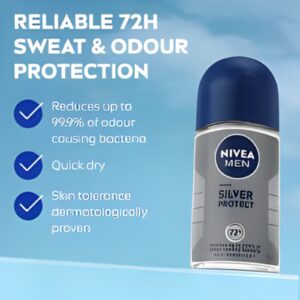 NIVEA Men Silver Protect Deodorant Roll-On, 50ml