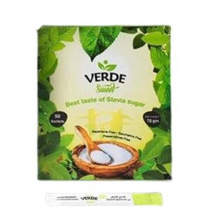 VERDE Sweet Stevia Sugar 50 Sachets, 75g