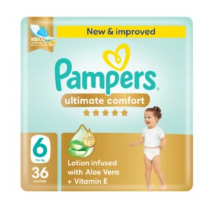 Pampers Ultimate Comfort Diapers Size 6, 36 Diapers