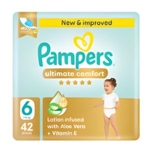 Pampers Ultimate Comfort Diapers Size 6 Giant Pack, 42 Diapers