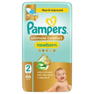 Pampers Ultimate Comfort Diapers Size 2, 46 Diapers