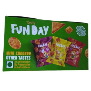 Tasty FUNDAY Mini Cracker Variety Pack 3 Flavors Green, 90g