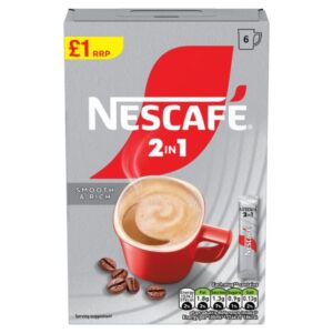 Nescafe 2 in 1 Instant Coffee Smooth & Rich, 6x9g