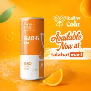 Healthy Cola Zero Sugar Orange Soda,  250ml