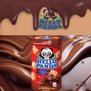 Meiji Hello Panda Biscuits with Chocolate Flavoured Filling, 47g