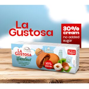 La Gustosa Hazelnut Crunchy Cookies with Hazelnut Cream, 150g