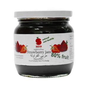 Sava Semberija Strawberry Jam, 80% Fruit, Additive-Free, 240g