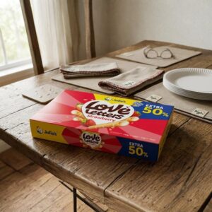 Julie's Love Letters Strawberry Wafer Rolls, 100g (+ Extra 50%)
