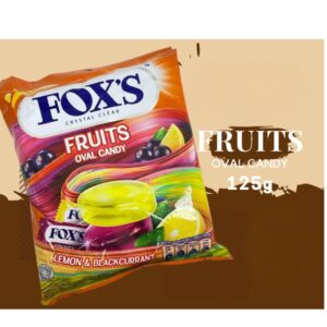 FOX?S Fruits Oval Candy Lemon & Blackcurrant, 125g