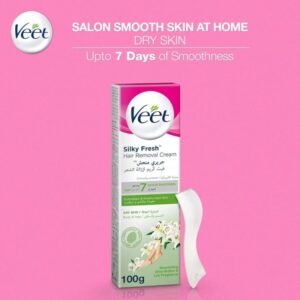Veet Silky Fresh Hair Removal Cream for Dry Skin, 100ml
