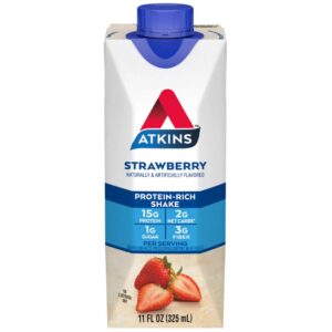 Atkins Protein Rich Strawberry Shake Milk, 325ml